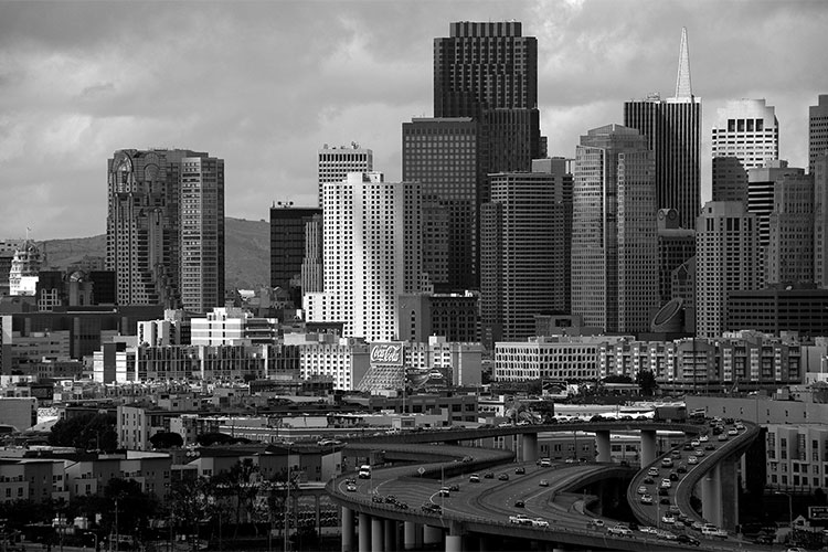 Skyline from Portrero Hill, San Francisco.  R. Blum and Associates Commercial Real Estate Appraisal. Photo 2014.